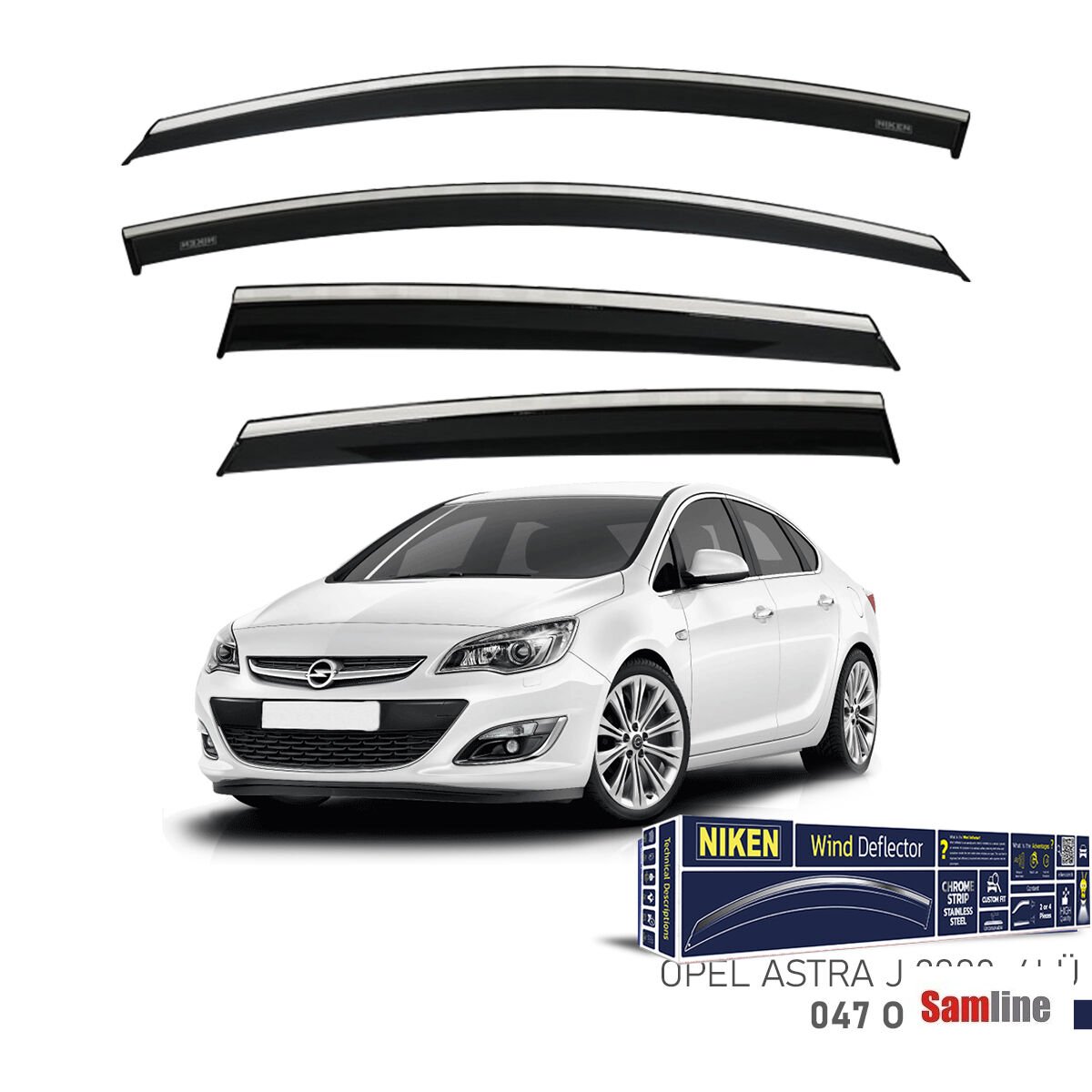 Cam Rüzgarlığı Kromlu 4'lü Set Opel Astra J (2010-2019)