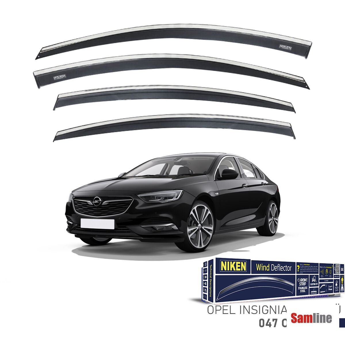 Cam Rüzgarlığı Kromlu 4'lü Set Opel İnsignia (2017+)