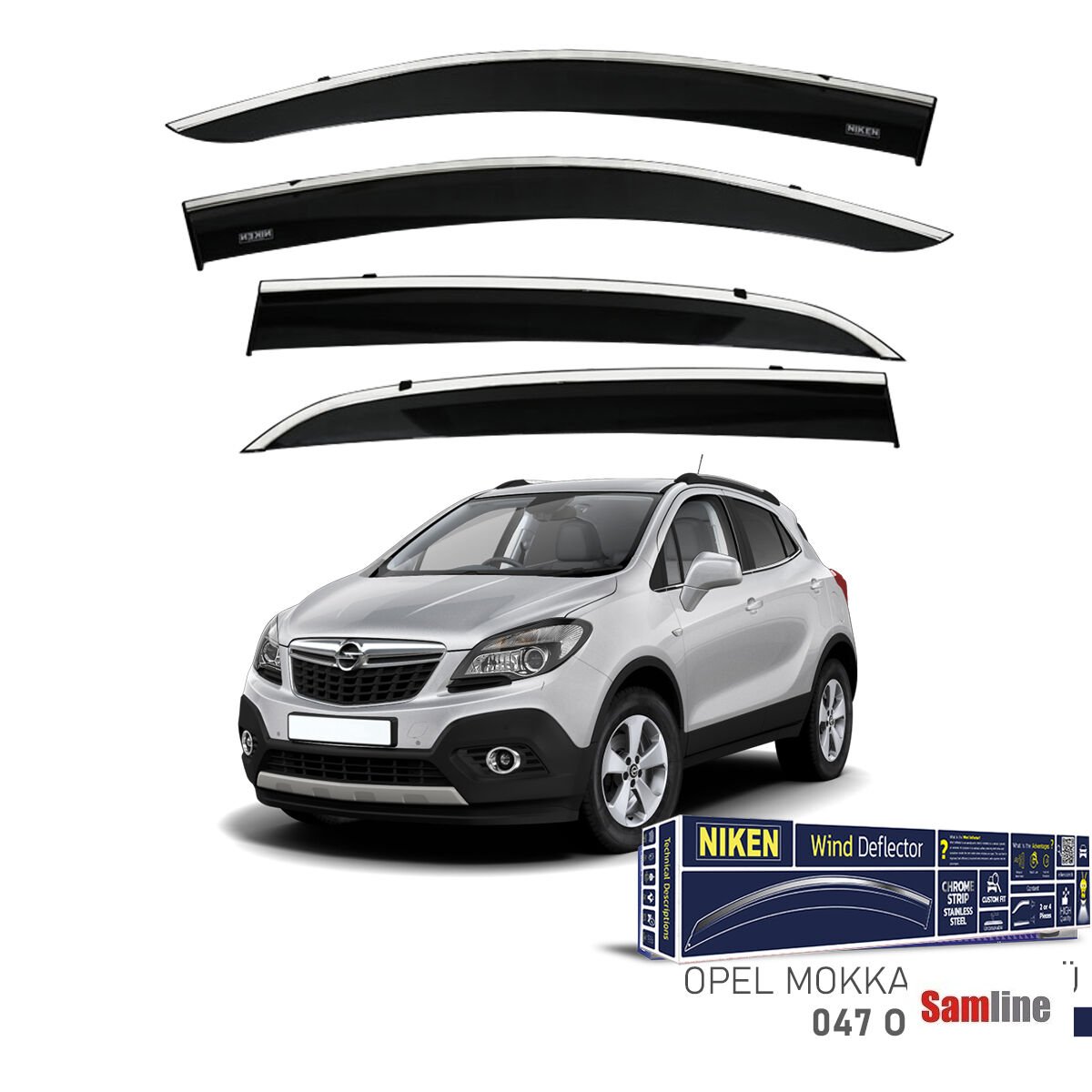 Cam Rüzgarlığı Kromlu 4'lü Set Opel Mokka (2012+)