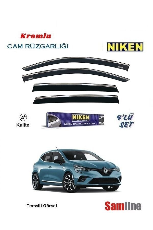 Cam Rüzgarlığı Kromlu 4'lü Set Renault Clio V HB (2020-2023)