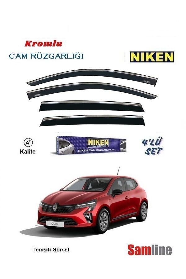 Cam Rüzgarlığı Kromlu 4'lü Set Renault Clio 5.5 HB (2024-2025)