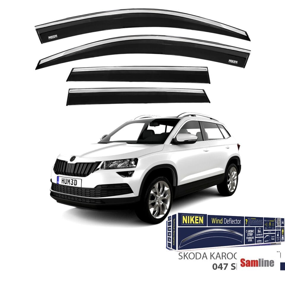 Cam Rüzgarlığı Kromlu 4'lü Set Skoda Karoq (2018+)