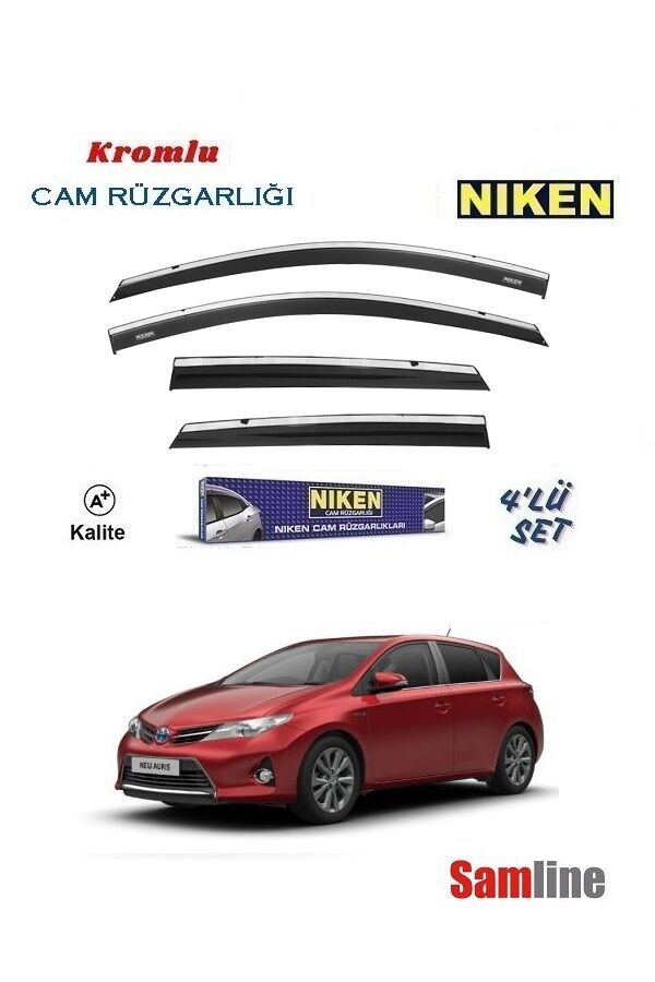Cam Rüzgarlığı Kromlu 4'lü Set Toyota Auris (2013-2015) NİKEN