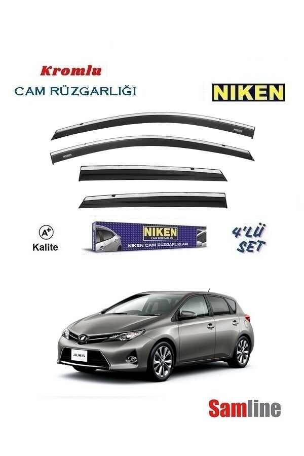 Cam Rüzgarlığı Kromlu 4'lü Set Toyota Auris (2013-2015) NİKEN