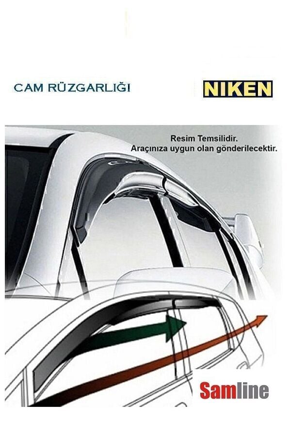 Cam Rüzgarlığı Kromlu 4'lü Set Toyota Hilux (2015+)