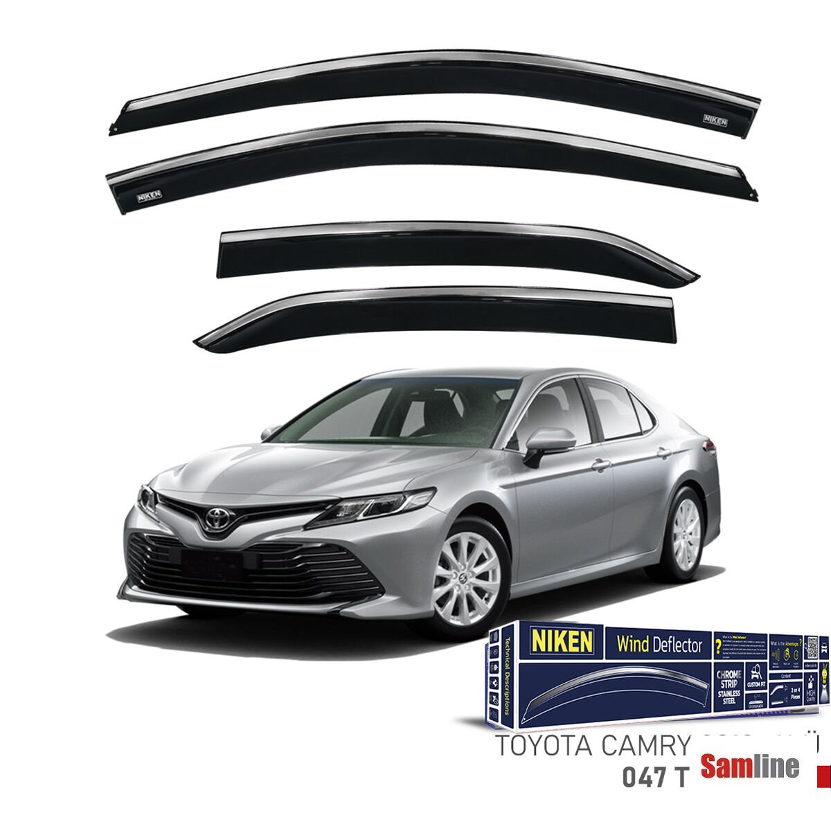 Cam Rüzgarlığı Kromlu 4'lü Set Toyota Camry (2018+)