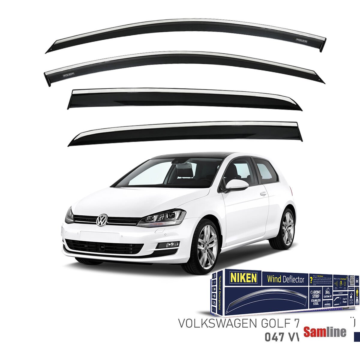 Cam Rüzgarlığı Kromlu 4'lü Set Volkswagen Golf 7 (2012-2020)