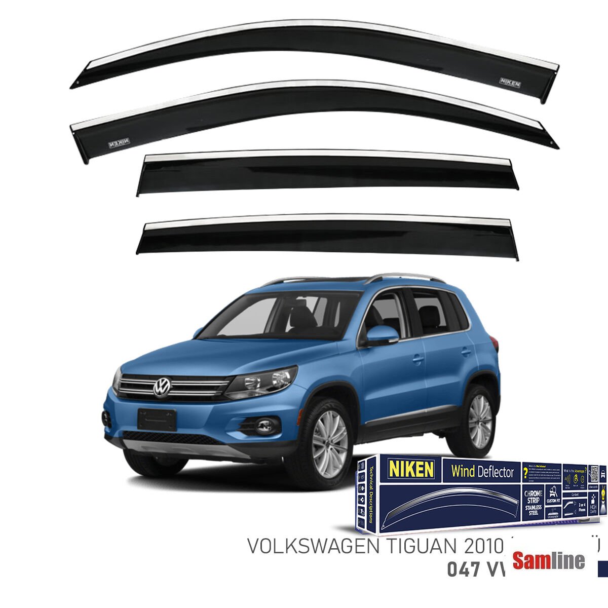 Cam Rüzgarlığı Kromlu 4'lü Set Volkswagen Tiguan (2010-2015)