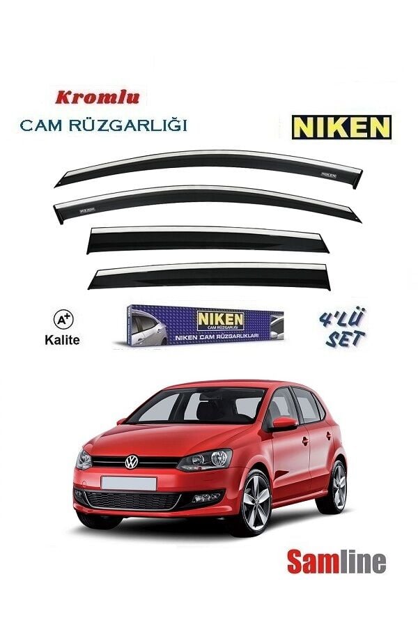 Cam Rüzgarlığı Kromlu 4'lü Set Volkswagen Polo (2010-2014) NİKEN
