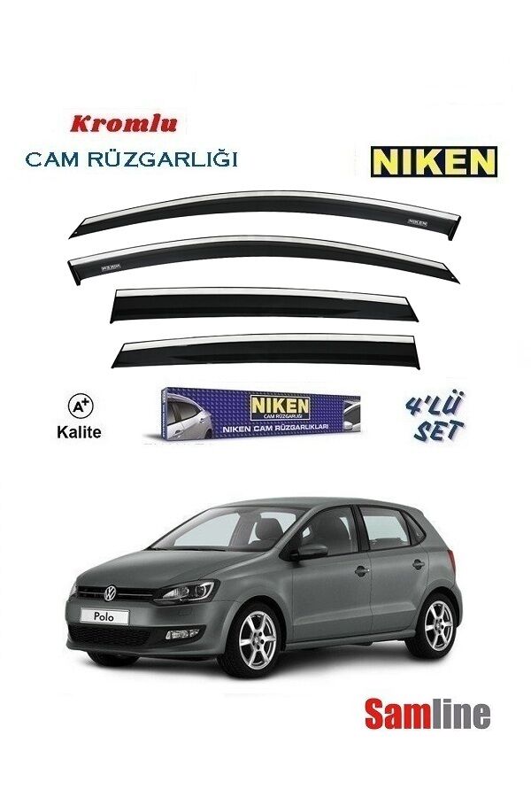 Cam Rüzgarlığı Kromlu 4'lü Set Volkswagen Polo (2010-2014) NİKEN