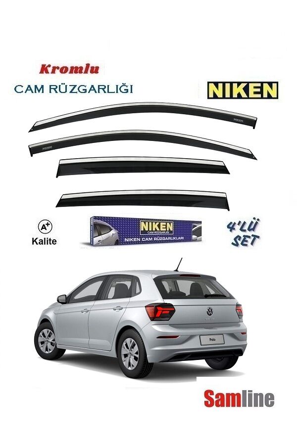 Cam Rüzgarlığı Kromlu 4'lü Set Volkswagen Polo (2018-2021) NİKEN