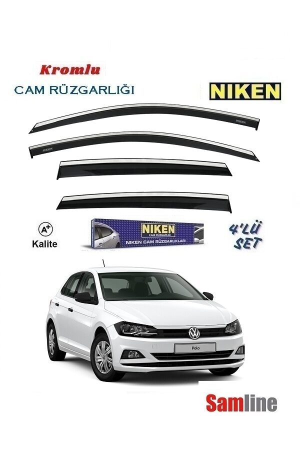 Cam Rüzgarlığı Kromlu 4'lü Set Volkswagen Polo (2018-2021) NİKEN