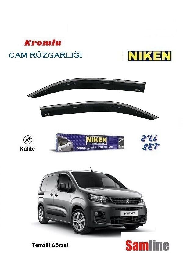 Cam Rüzgarlığı Kromlu 2'li Set Peugeot Partner (2019-2024)