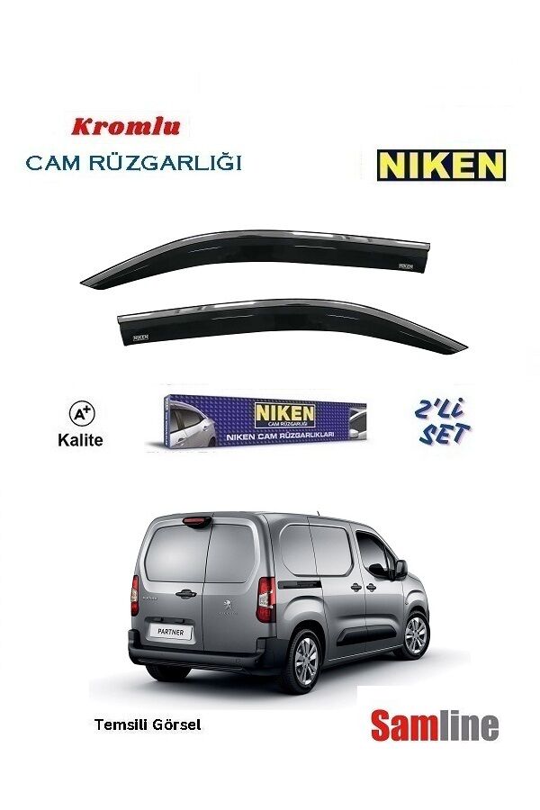 Cam Rüzgarlığı Kromlu 2'li Set Peugeot Partner (2019-2024)