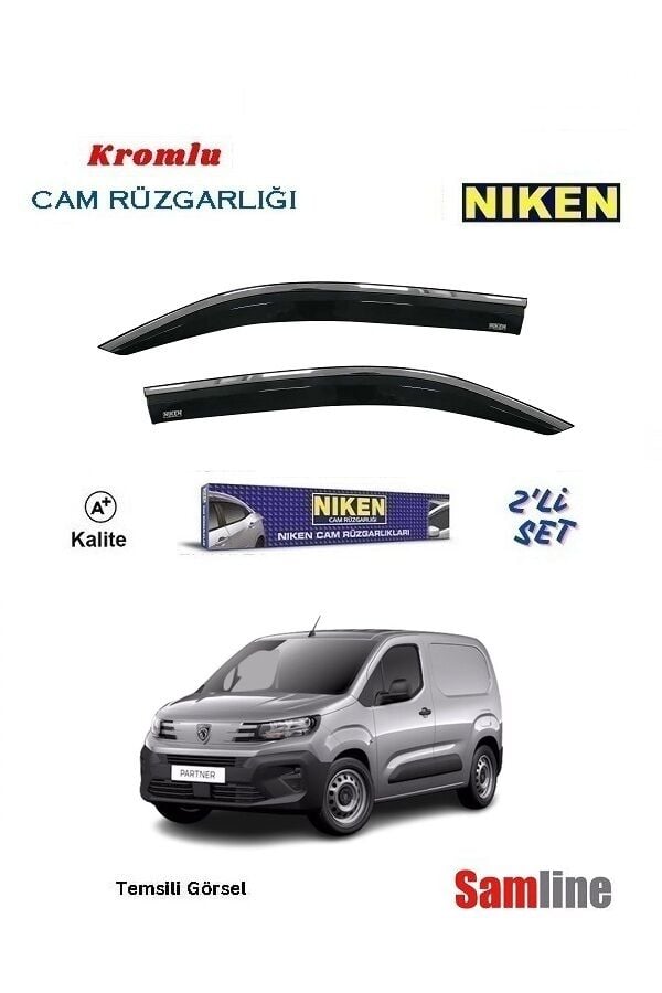Cam Rüzgarlığı Kromlu 2'li Set Peugeot Yeni Partner (2024-2026)
