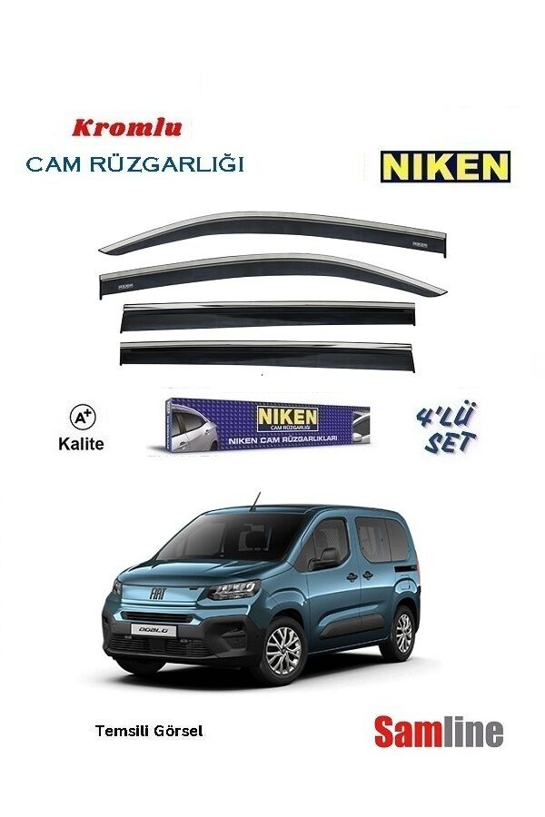 Cam Rüzgarlığı Kromlu 4'lü Set Fiat Doblo III Combi (2023-2025)