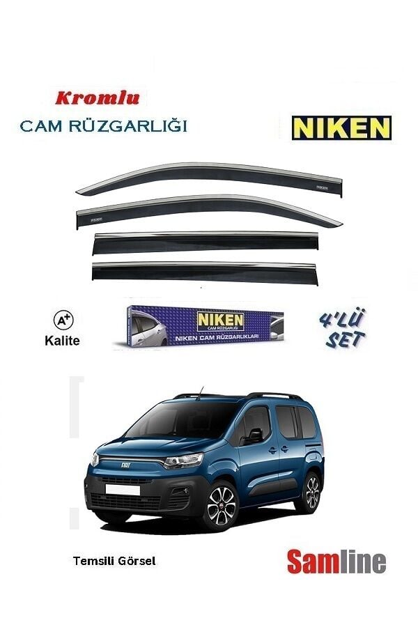 Cam Rüzgarlığı Kromlu 4'lü Set Fiat Doblo III Combi (2023-2025)