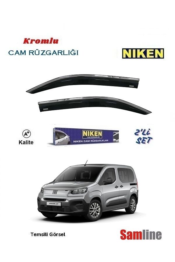 Cam Rüzgarlığı Kromlu 2'li Set Fiat Doblo III Combi (2023-2025)