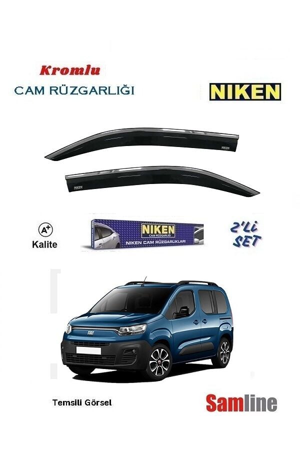 Cam Rüzgarlığı Kromlu 2'li Set Fiat Doblo III Combi (2023-2025)