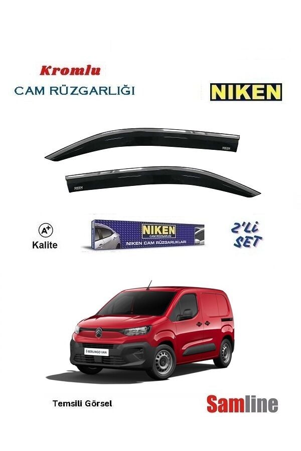 Cam Rüzgarlığı Kromlu 2'li Set Citroen Yeni Berlingo Panelvan  (2024-2026)