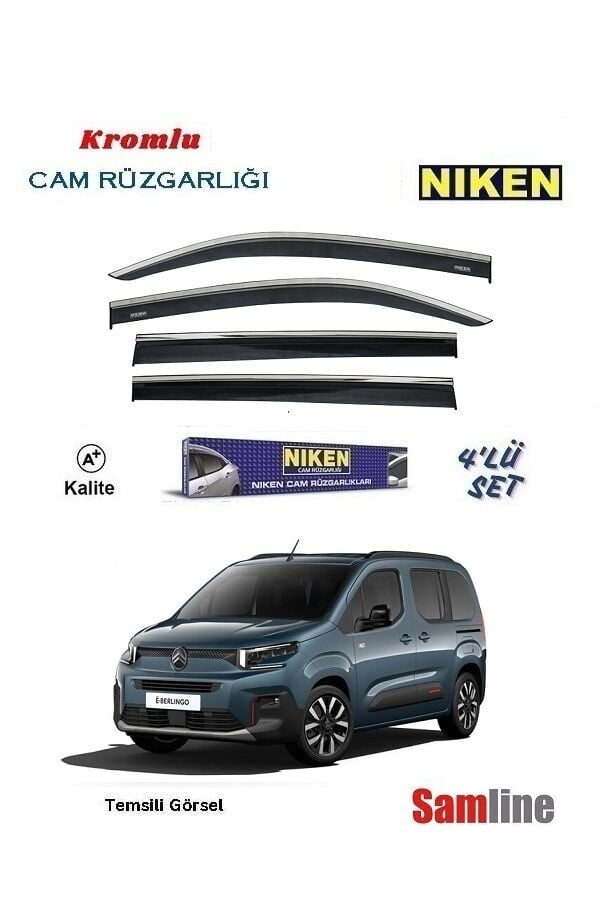 Cam Rüzgarlığı Kromlu 4'lü Set Citroen Yeni Berlingo Combi (2024-2026)