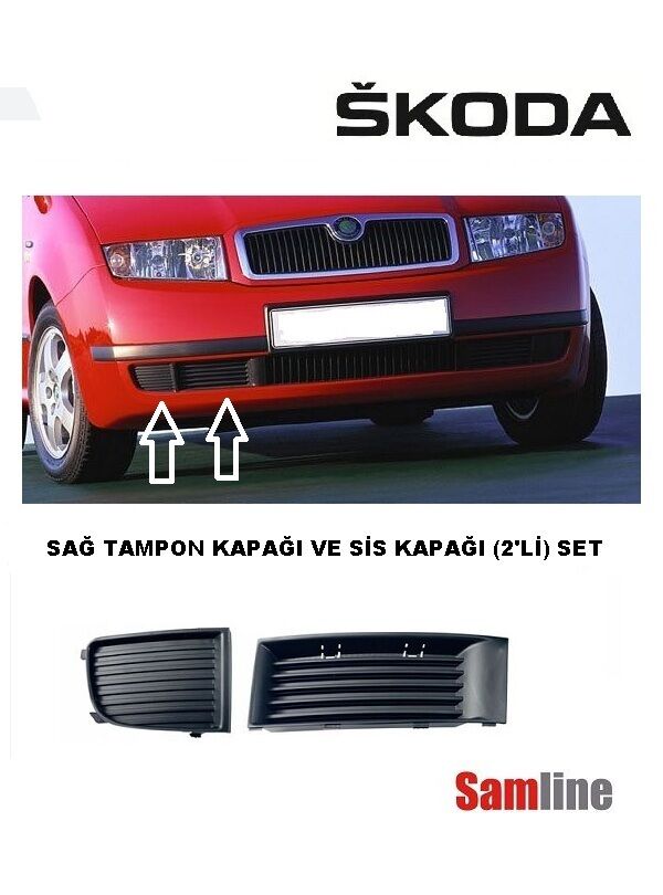 Tampon Kapağı Sağ 2'li Set Skoda Fabıa (2001-2005)