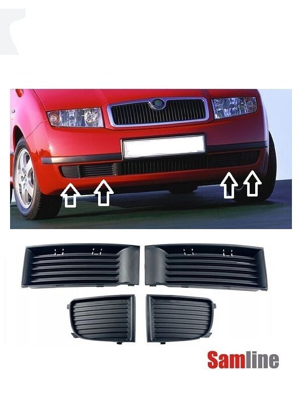 Tampon Kapağı ve Sis Kapağı Sağ-Sol 4'lü Set Skoda Fabıa (2001-2005)