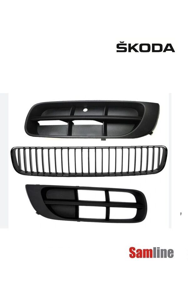 Tampon Kapağı Sağ Sol ve Orta Panjur Set Skoda Fabıa 2008-2010 Roomster 2007-2010
