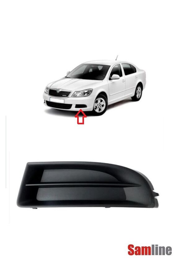 Tampon Orta Izgarası Yan Kapakları ve Sağ Sol Sis Kapağı Takım Skoda Octavıa (2009-2012)