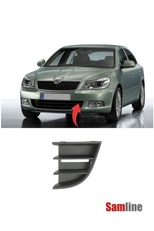 Tampon Orta Izgarası Yan Kapakları ve Sağ Sol Sis Kapağı Takım Skoda Octavıa (2009-2012)