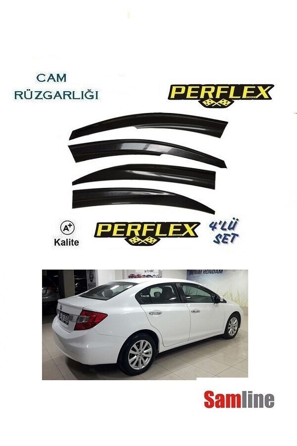 Cam Rüzgarlığı 4'lü Set Honda Civic Sedan (2012-2016) Fb7