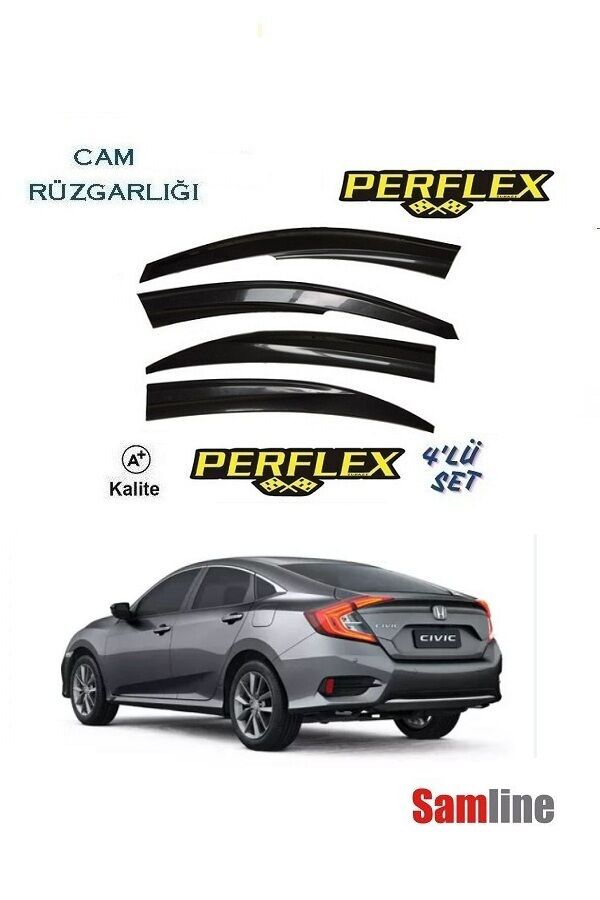 Cam Rüzgarlığı 4'lü Set Honda Civic Sedan Fc5  (2016-2021)