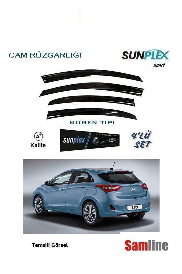 Cam Rüzgarlığı 4'lü Set Hyundai İ30 (2012-2016) Sunplex Sport