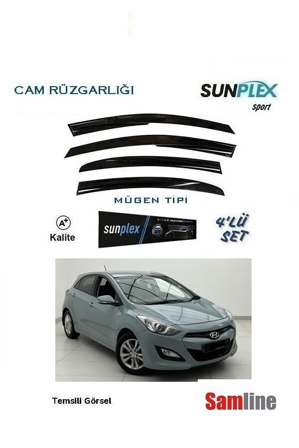Cam Rüzgarlığı 4'lü Set Hyundai İ30 (2012-2016) Sunplex Sport