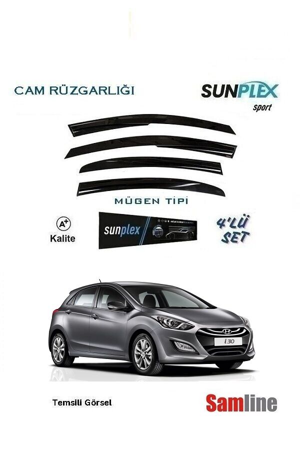 Cam Rüzgarlığı 4'lü Set Hyundai İ30 (2012-2016) Sunplex Sport