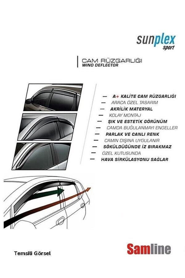 Cam Rüzgarlığı 4'lü Set Toyota Hilux (2006-2015)