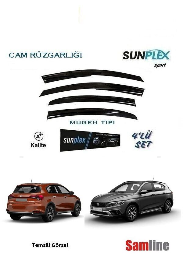 Cam Rüzgarlığı 4'lü Set Fiat Egea Cross HB (2021-2025)