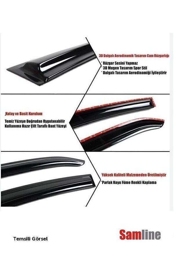 Cam Rüzgarlığı 4'lü Set Hyundai İ20 (2014-2020) SUNPLEX