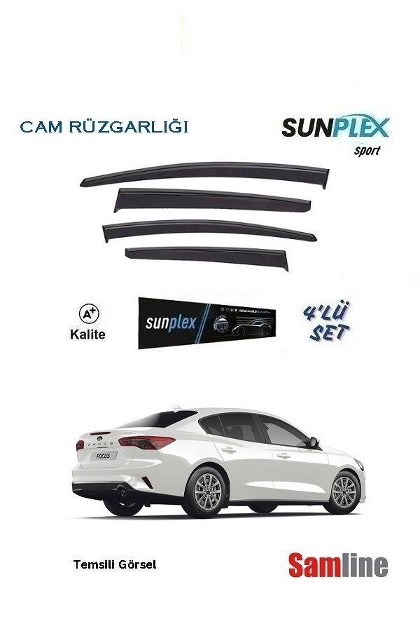 Cam Rüzgarlığı 4'lü Set Ford Focus 5 Sedan (2019-2021) SUNPLEX