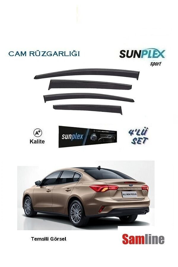 Cam Rüzgarlığı 4'lü Set Ford Focus 5 Sedan (2019-2021) SUNPLEX