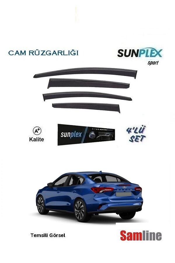 Cam Rüzgarlığı 4'lü Set Ford Focus 5 Sedan (2022-2024) SUNPLEX