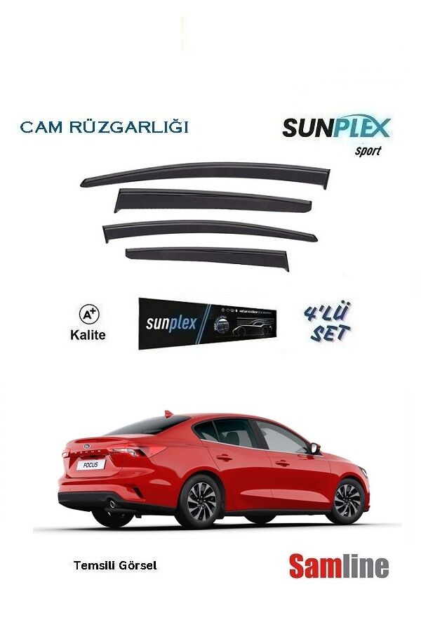 Cam Rüzgarlığı 4'lü Set Ford Focus 5 Sedan (2022-2024) SUNPLEX