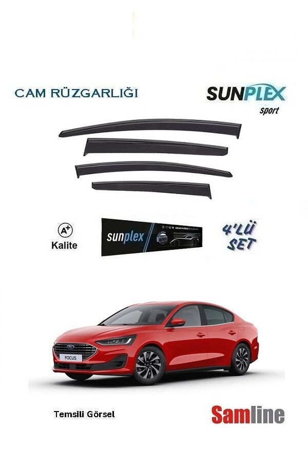 Cam Rüzgarlığı 4'lü Set Ford Focus 5 Sedan (2022-2024) SUNPLEX