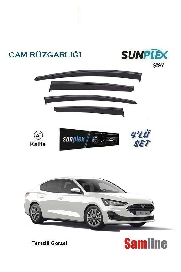 Cam Rüzgarlığı 4'lü Set Ford Focus 5 Sedan (2022-2024) SUNPLEX