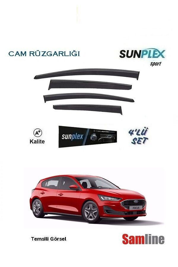Cam Rüzgarlığı 4'lü Set Ford Focus 5 HB (2022-2024) SUNPLEX