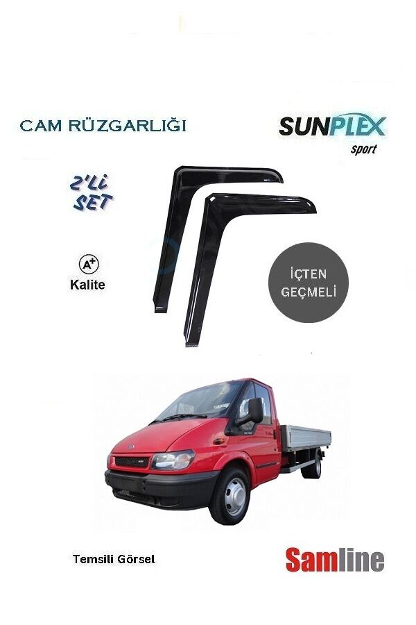 Cam Rüzgarlığı 2'li Set Ford Transit Kamyonet (2002-2006) L Tipi Fitil içine Geçmeli