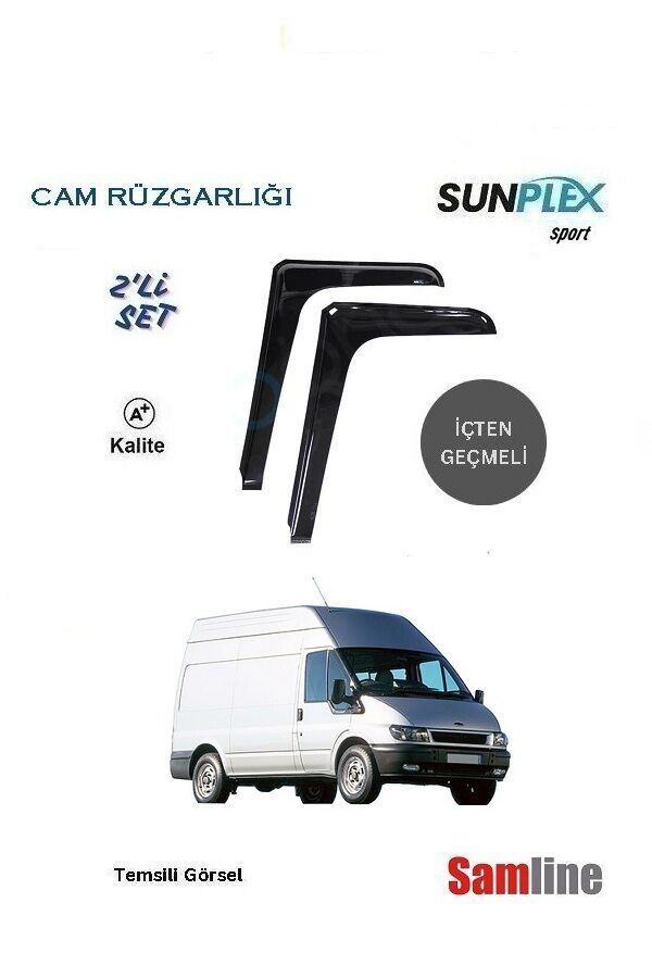 Cam Rüzgarlığı 2'li Set Ford Transit Panelvan (2002-2006) L Tipi Fitil içine Geçmeli