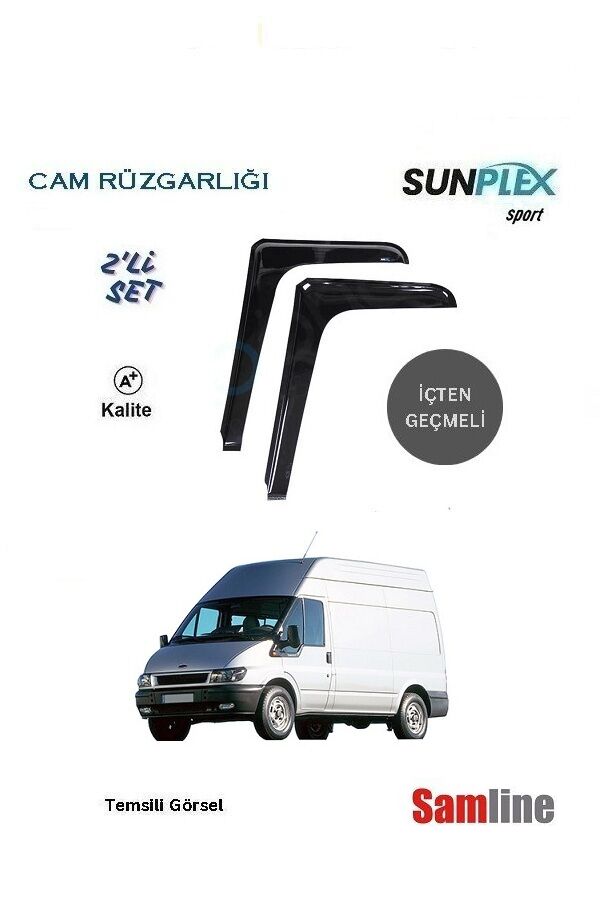 Cam Rüzgarlığı 2'li Set Ford Transit Panelvan (2002-2006) L Tipi Fitil içine Geçmeli