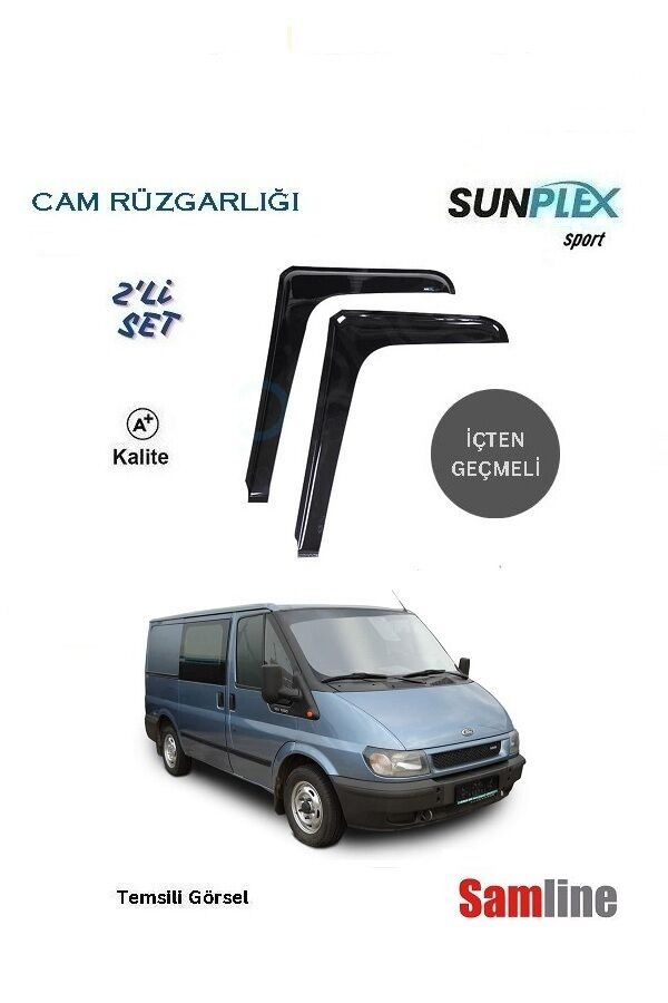 Cam Rüzgarlığı 2'li Set Ford Transit Minibüs (2002-2006) L Tipi Fitil içine Geçmeli