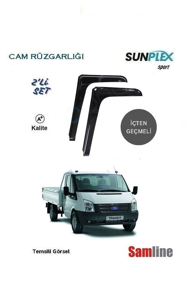 Cam Rüzgarlığı 2'li Set Ford Transit Kamyonet (2007-2013) L Tipi Fitil içine Geçmeli